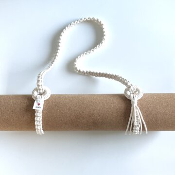 I LOVE JOOGA – Joogamattohihna, Makramee valkoinen